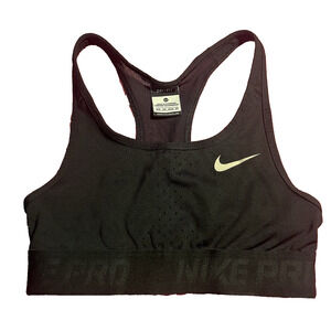 Nike Dri Fit Womens Mesh Racer Back Black Sport Bra Size XS‎